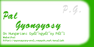 pal gyongyosy business card